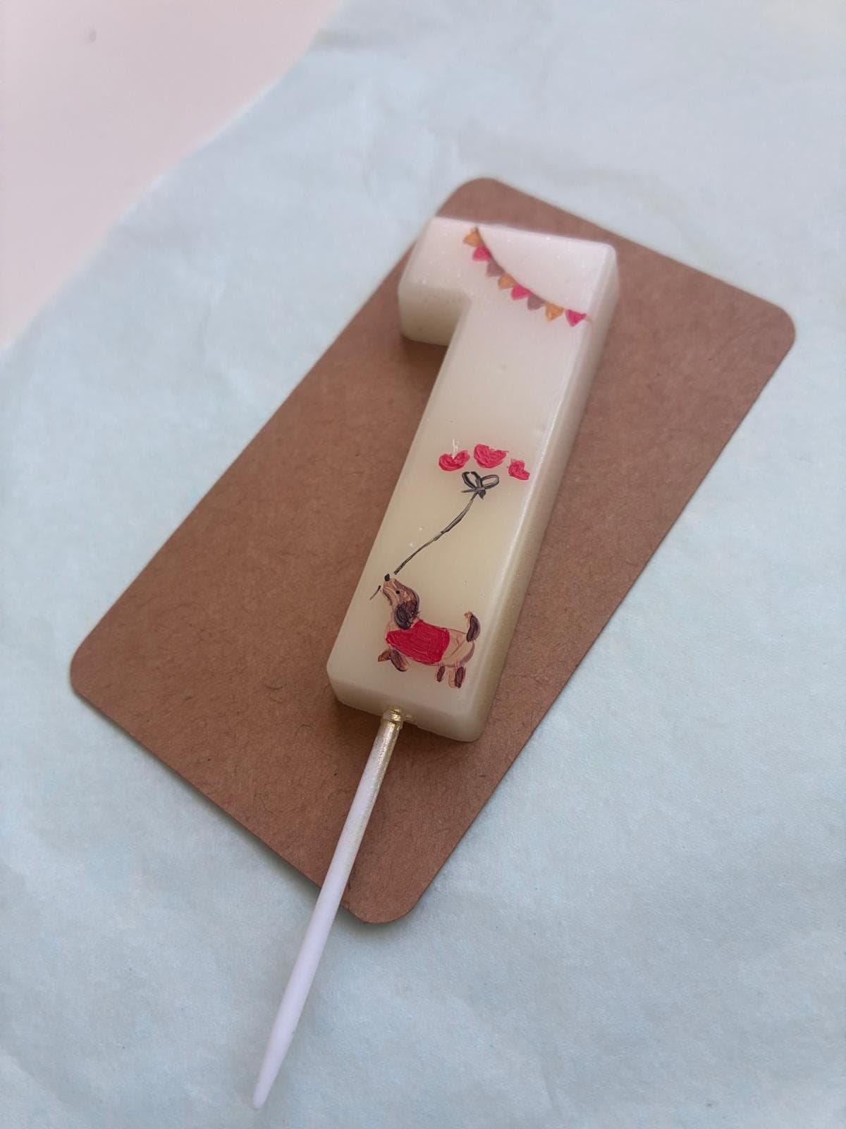 Hand-Painted Birthday Candle photo 2