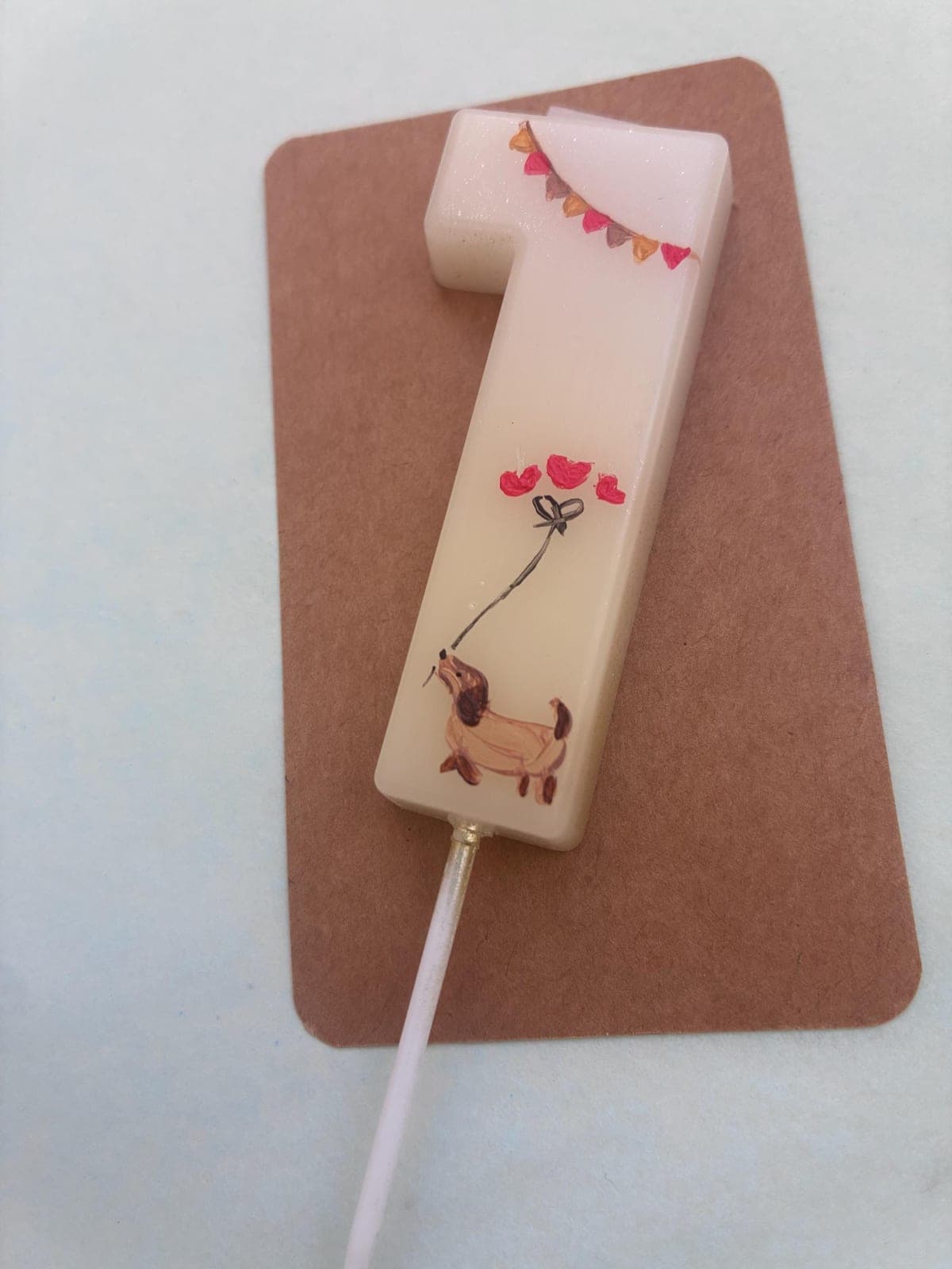 Hand-Painted Birthday Candle photo 3