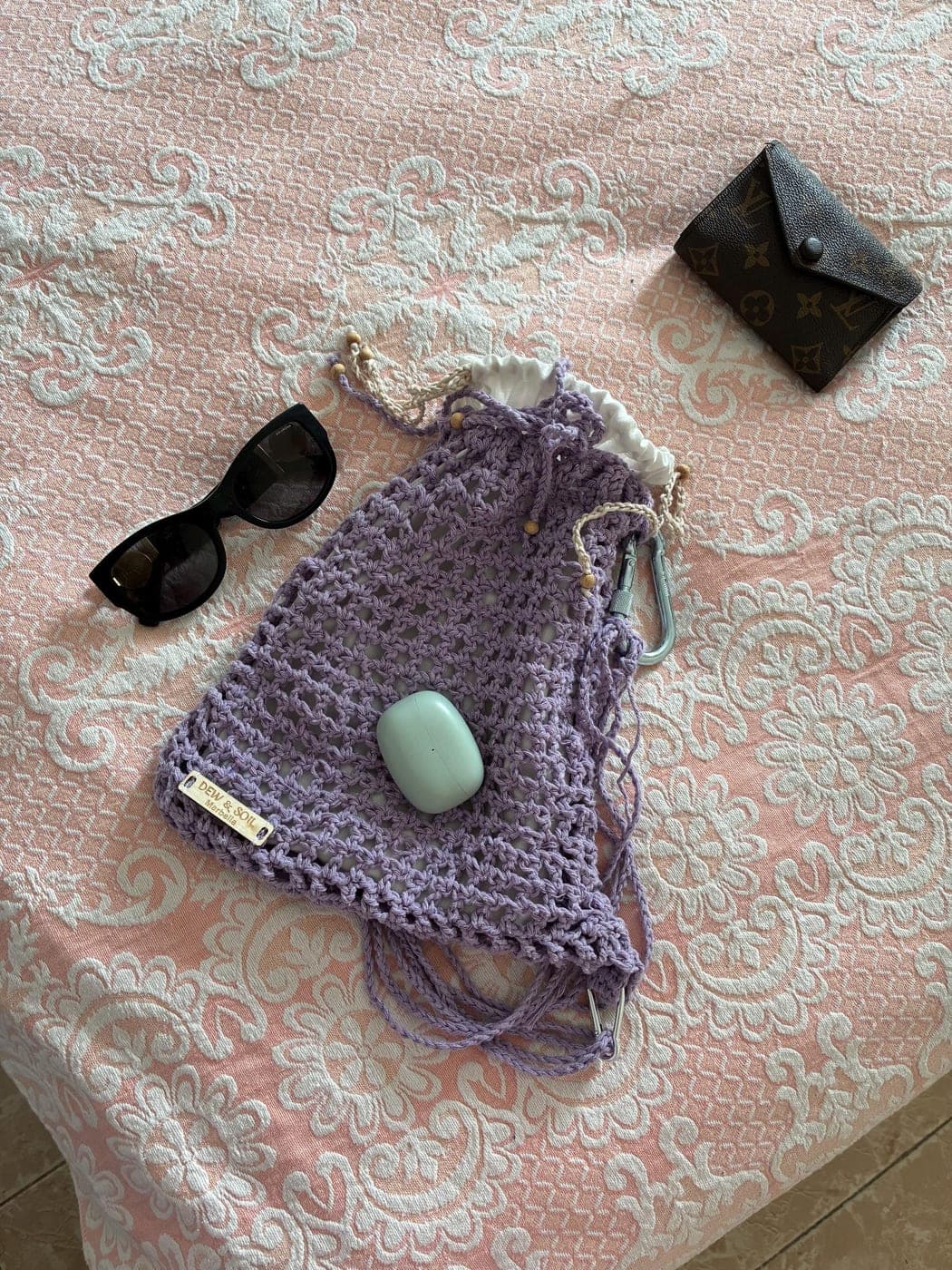 Handmade Crochet Pouch · Lilac product photo